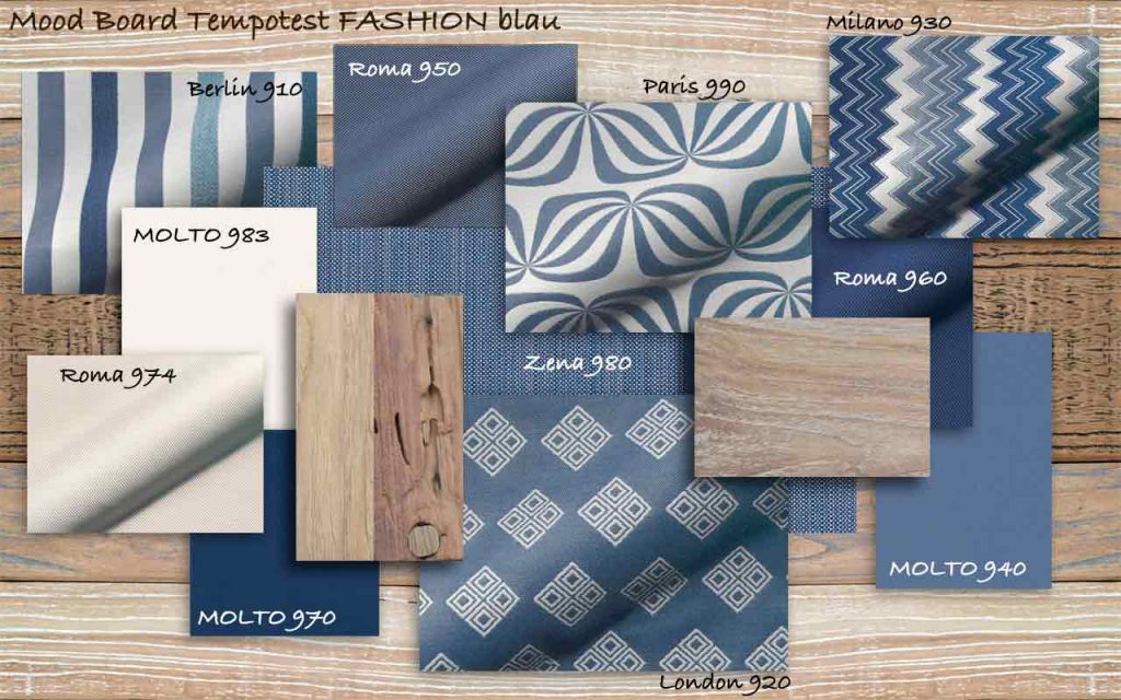 Mood Board FASHION blau